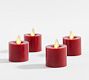 Premium Flickering Flameless Wax Votive Candle - Set of 4