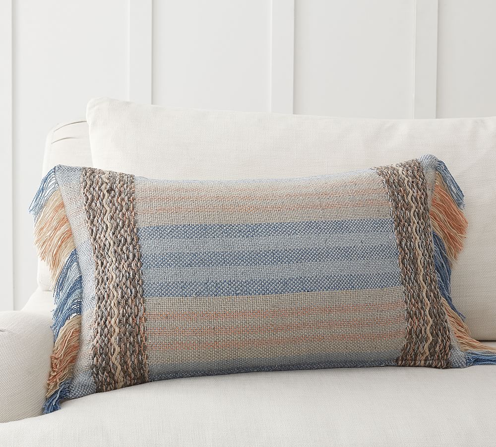 Andora Eco-Friendly Fringe Lumbar Pillow Cover