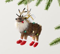 Bottlebrush Tangled Reindeer Ornament