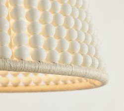 Bristol Wood Bead Tapered Pendant (24&quot;)