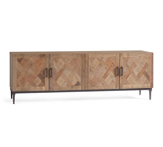Parquet Reclaimed Wood Media Console (72")