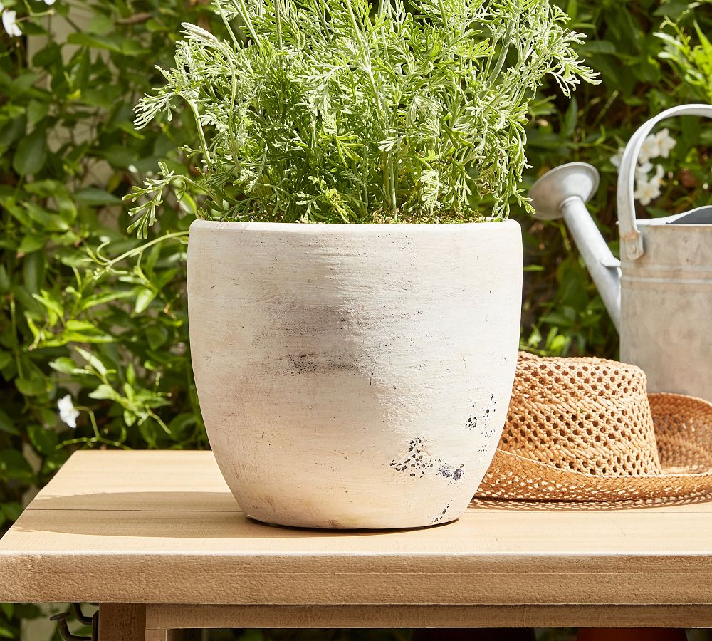 Artisan Hand Painted Terracotta Outdoor Planters