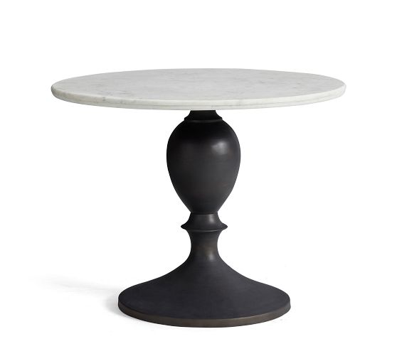 Chapman Round Marble Pedestal Dining Table (39")