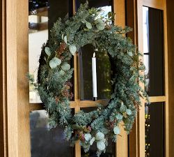 Faux Silver Dollar Eucalyptus Wreath &amp; Garland