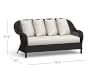 Palmetto All-Weather Wicker 74.5&quot; Sofa, Black