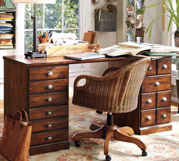 Pottery barn printer's desk discount