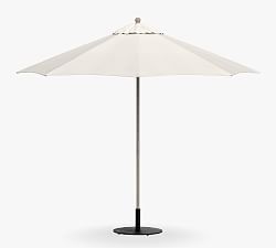 9' Round Outdoor Patio Umbrella &ndash; Eucalyptus Tilt Frame&#8203;