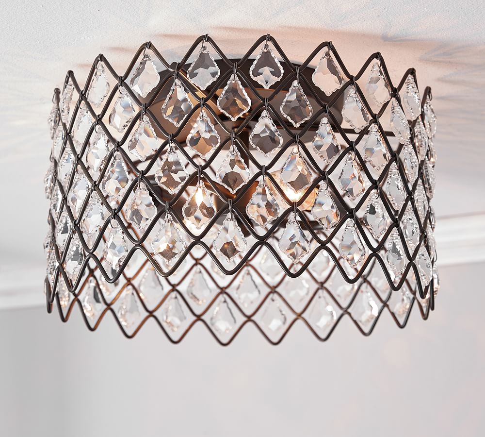 Arden Crystal Flush Mount (13&quot;)