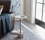 Melvin Round Marble Adjustable Accent Table (12&quot;)