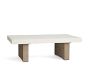 Pomona Concrete &amp; Acacia Rectangular Outdoor Coffee Table (50&quot;)
