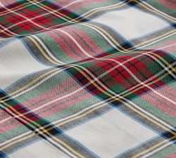 Open Box:  Stewart Plaid Organic Percale Sheet Set