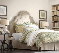 Belgian Flax Linen Bed Skirt with Side Pleats