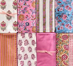 Annalise Block Print Cotton Napkins - Set of 4