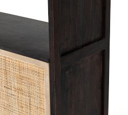 Dolores Cane Open Bookcase with Doors (35&quot;)