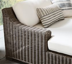 Huntington Wicker 5-Piece Slope Arm Double Chaise Outdoor Sectional