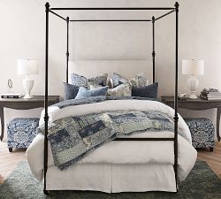Belgian Flax Linen Bed Skirt with Side Pleats