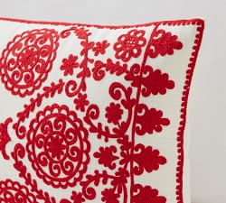 Elsie Embroidered Lumbar Pillow Cover
