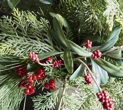 Faux Pine &amp; Cedar Composed Arrangement