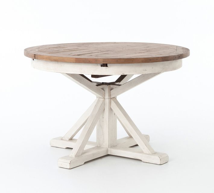Hart Round Reclaimed Wood Dining Table Pottery Barn