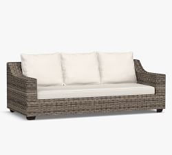 Torrey Wicker Slope Arm Outdoor Sofa (86&quot;)