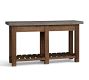 Abbott Concrete &amp; Acacia Rectangular Outdoor Console Table (55&quot;)