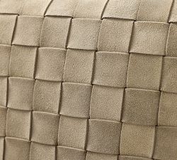 Open Box: Basketweave Suede Pillow