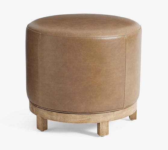 Jake Leather Swivel Stool