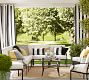 Sunbrella&#0174; Awning Striped Grommet Outdoor Curtain