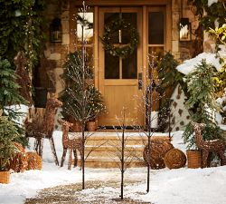 Lit Twinkle Rattan Tree