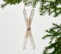 Oversized White Skis Ornament