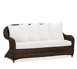 Torrey All-Weather Wicker Roll Arm Outdoor Sofa (77&quot;)