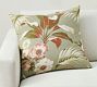 Vintage Islands Tropical Floral Embroidered Pillow