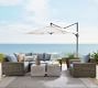 Torrey Wicker Square Arm Swivel Outdoor Lounge Chair