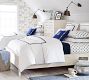 Morgan Banded 400-Thread-Count Organic Percale Duvet Cover