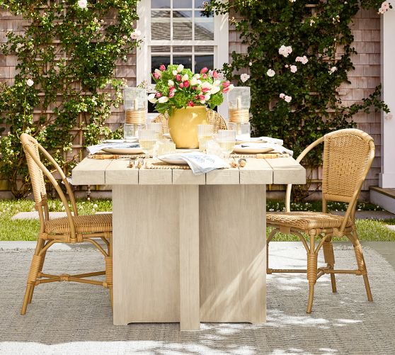 Slab outdoor dining table hotsell