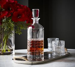 Stewart Plaid Glass Decanter