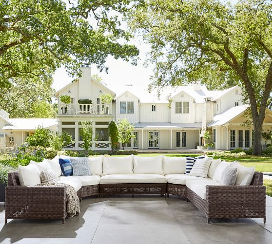 Build Your Own - Torrey Wicker Square Arm Outdoor Sectional Components