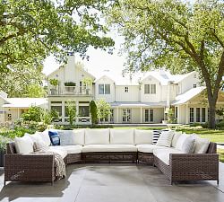 Open Box: Build Your Own - Torrey Wicker Square Arm Loveseat Chaise Outdoor Sectional Components