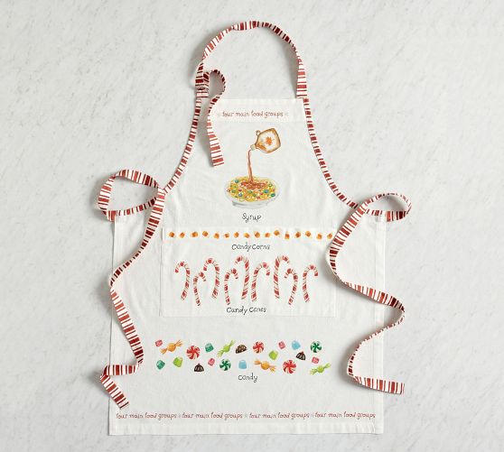 Elf Food Groups Cotton Adult Apron