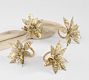 Glitter Poinsettia Napkin Rings - Set of 4