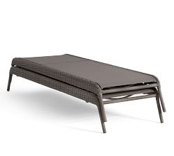 Torrey Wicker Stackable Outdoor Single Chaise Lounge, Set of 2