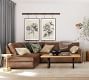 Turner Square Arm Leather Return Bumper Sectional (106&quot;&ndash;125&quot;)