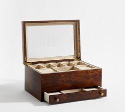 Burlwood Jewelry Armoire