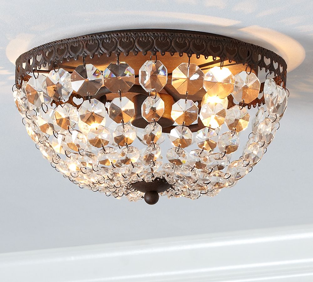 Mia Crystal Flush Mount (13&quot;)