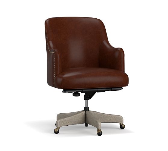 Reeves Leather Swivel Desk Chair