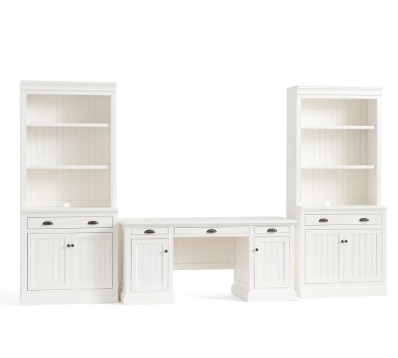 Aubrey Executive Desk Office Suite with Cabinets (104")