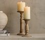 Kadence Turned Wood Pillar Holder