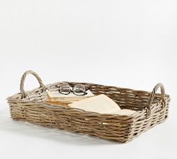 Landry Handwoven Rattan Tray