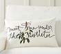 Meet Me Under The Mistletoe Embroidered Lumbar Pillow