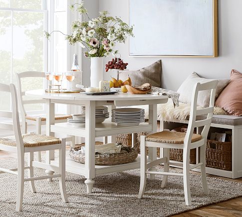 Shayne Round Drop Leaf Kitchen Table 49 Pottery Barn
